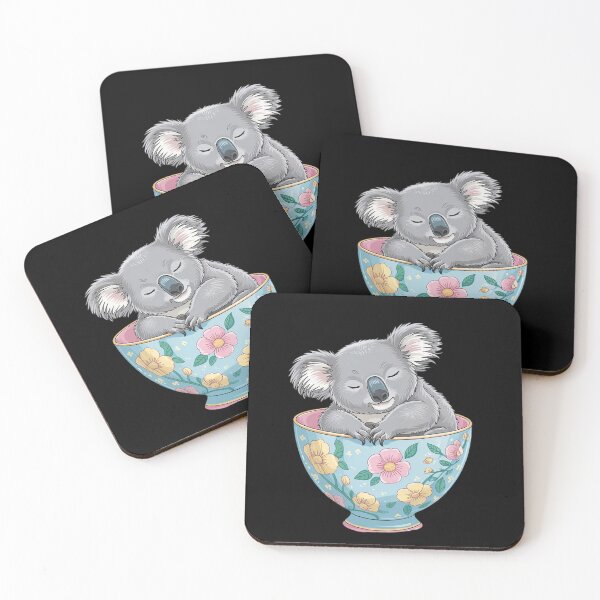 Item preview, Koala Sleeping Floral Cup Sleepy Animal Sleepy Koala Bear  designed and sold by RoyTill0Art.