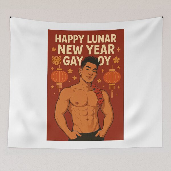 Item preview, Lunar New Year Greeting Card for Gay Boy designed and sold by Aryabek.
