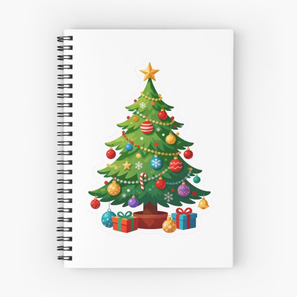Item preview, Colorful Decorated Christmas Tree Sticker – Ornaments, Lights and Presents Holiday Design designed and sold by Soft Chaos Studio.