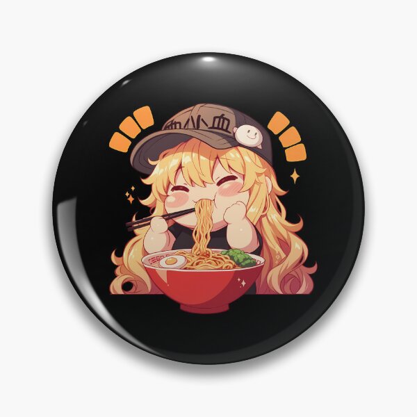 Item preview, Eosinophil Cells At Work Anime Kawaii Ramen Yellow Chibi Noodles Cute designed and sold by Raslbazola.