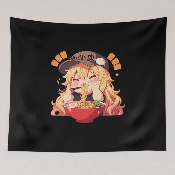 Item preview, Eosinophil Cells At Work Anime Kawaii Ramen Yellow Chibi Noodles Cute designed and sold by Raslbazola.