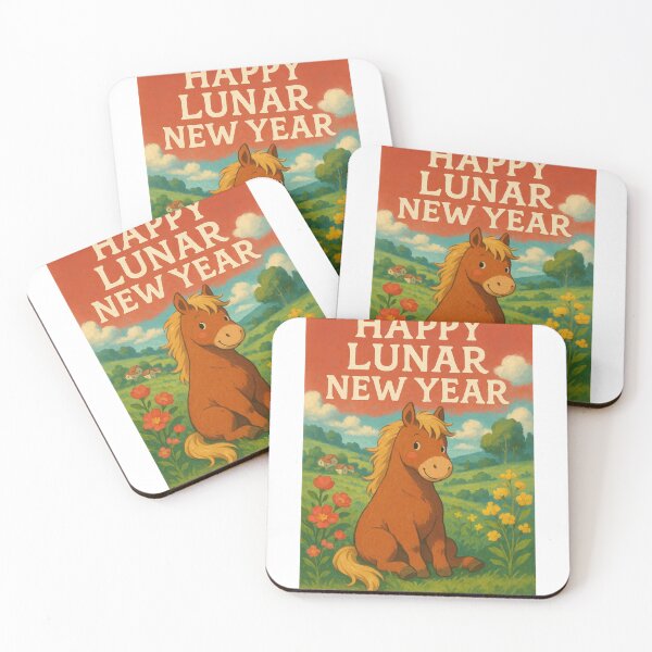 Item preview, Cheerful Lunar New Year Card with Smiling Horse designed and sold by Aryabek.