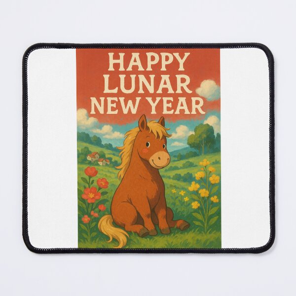 Item preview, Cheerful Lunar New Year Card with Smiling Horse designed and sold by Aryabek.