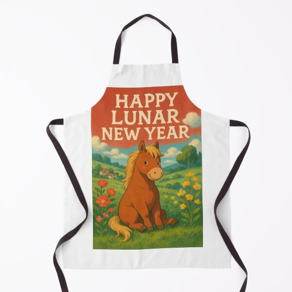 Item preview, Cheerful Lunar New Year Card with Smiling Horse designed and sold by Aryabek.