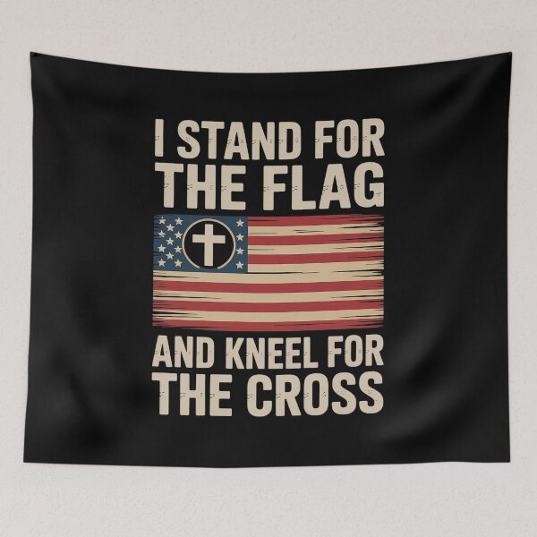 Item preview, I Stand For The Flag And Kneel For The Cross  designed and sold by khorbiasieno.