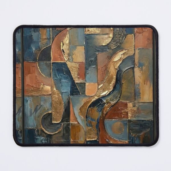 Item preview, Golden Abstract Geometry | Textured Modern Wall Art designed and sold by Raja265.