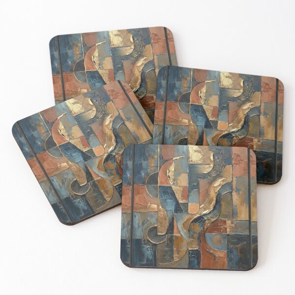 Item preview, Golden Abstract Geometry | Textured Modern Wall Art designed and sold by Raja265.