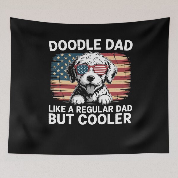 Item preview, Doodle Dad Regular Dad But Cooler American Flag designed and sold by Elenasriveras.