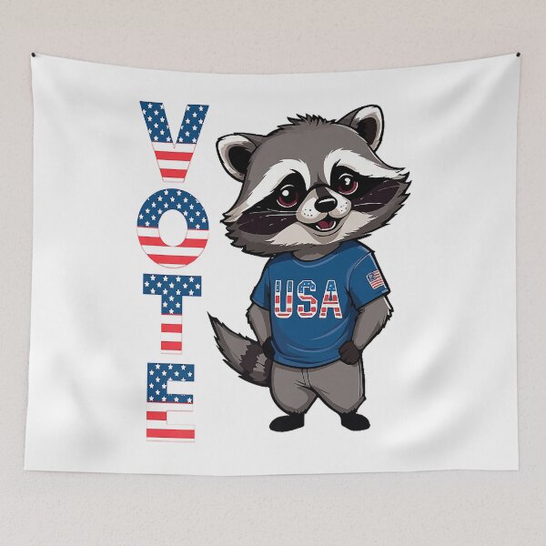 Item preview, Proud American Raccoon US Flag Vote Next President Of The US designed and sold by KirbyDa.