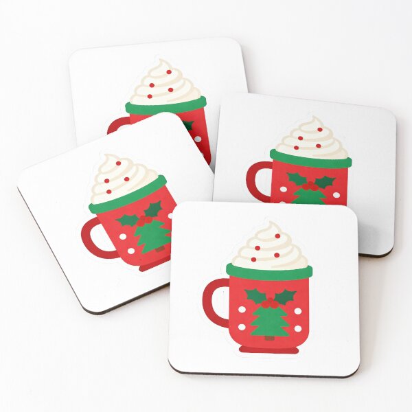 Item preview, Cute Christmas Hot Cocoa Mug Sticker – Cozy Holiday Drink with Whipped Cream designed and sold by Soft Chaos Studio.