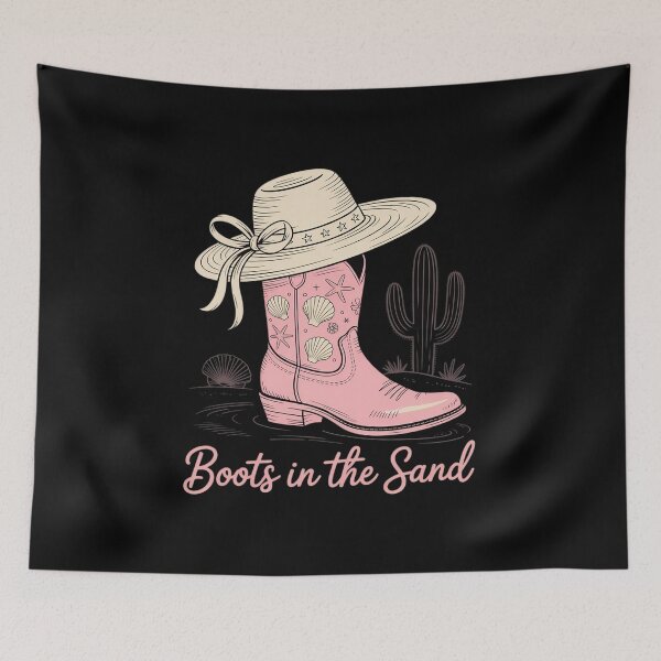 Item preview, Boots in The Sand Western Cowgirl Beach Country Coastal designed and sold by GasVille.