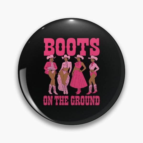 Item preview, Boots on The Ground Pink Girls Melanin Cowgirl Breast Cancer designed and sold by GasVille.