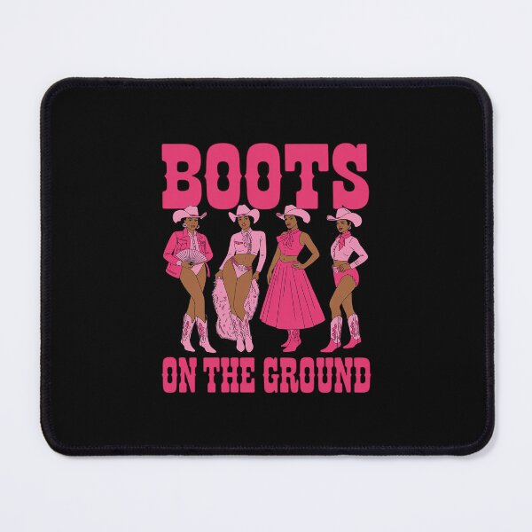 Item preview, Boots on The Ground Pink Girls Melanin Cowgirl Breast Cancer designed and sold by GasVille.