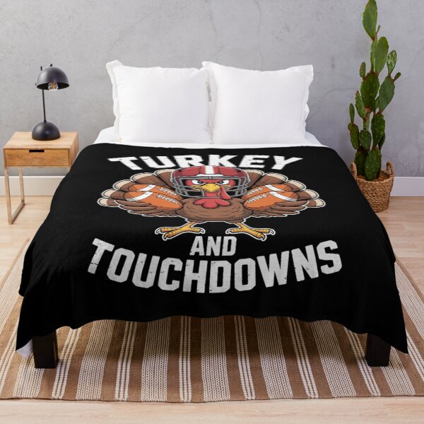 Item preview, Funny Thanksgiving Turkey And Touchdowns Men Boys Kids designed and sold by RuthGAArt.