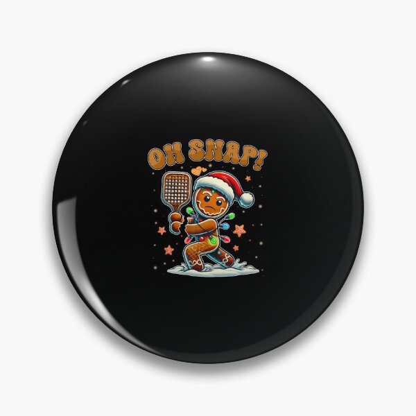 Item preview, Oh Snap Gingerbreadman Christmas Pickleball designed and sold by CharlotteSandra.