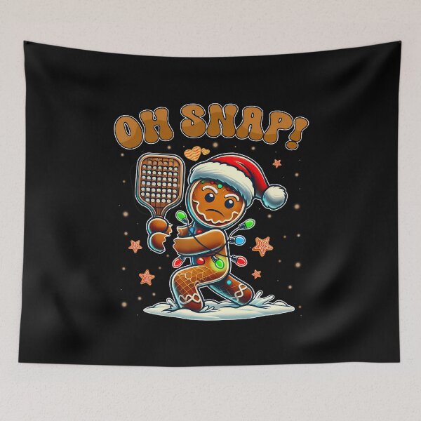 Item preview, Oh Snap Gingerbreadman Christmas Pickleball designed and sold by CharlotteSandra.