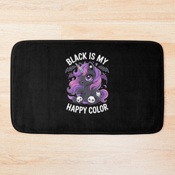 Item preview, Goth Girl Black is My Happy Color Gothic Unicorn Emo  designed and sold by FortuneFull.