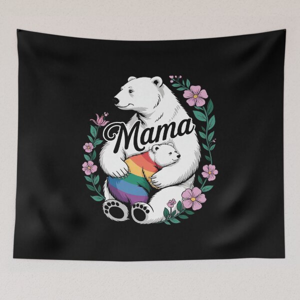 Item preview, LGBTQ Mama Bear Progress Pride Flag Gay Equal Rights Rainbow  designed and sold by RsFilsingerArt.