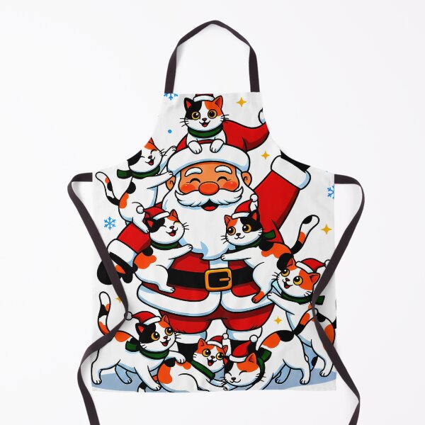 Item preview, Santa Surrounded by Calico Cats – “Merry X’mas” Whimsical Holiday Chaos Design designed and sold by meesub.