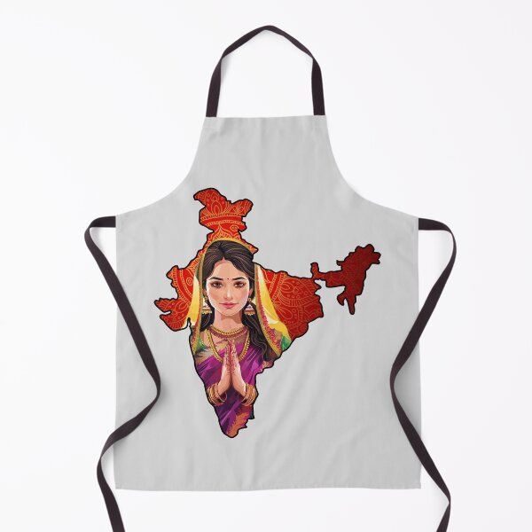 Item preview, Namaste India – Cultural Map Art with Traditional Woman designed and sold by mashmosh.