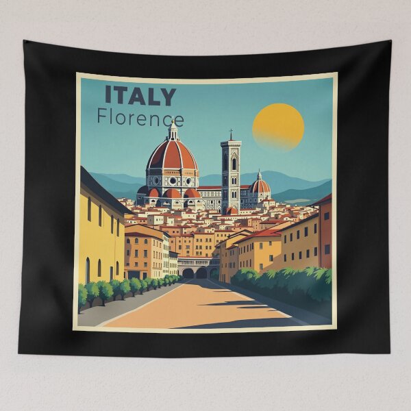 Item preview, A Nostalgic Classic Travel Poster – Italy Florence designed and sold by Blok45.