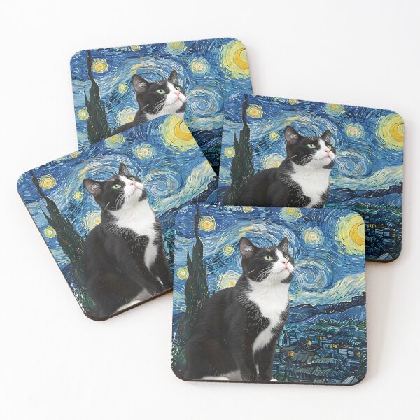 Item preview, Starry Night Cat - Van Gogh Inspired designed and sold by Examp1887.