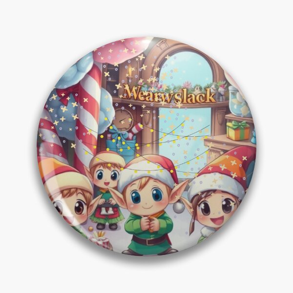 Item preview, Cheerful Chibi Elves in Santa’s Workshop designed and sold by Digitalhub12.