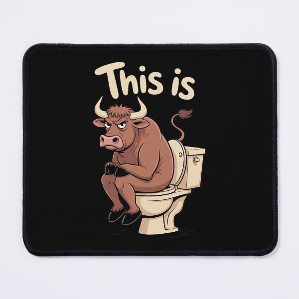 Item preview, This Is Bullsht Funny Popping Cow Toilet Humorous  designed and sold by VerseFarm.