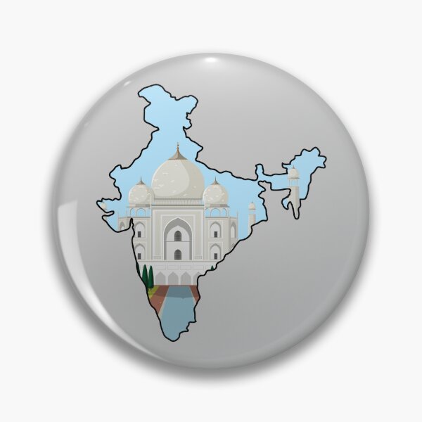 Item preview, India Map with Taj Mahal – Cultural Heritage Art designed and sold by mashmosh.