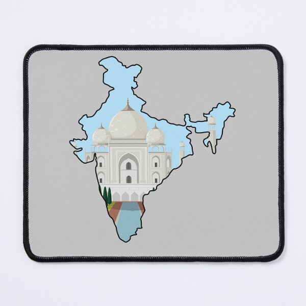 Item preview, India Map with Taj Mahal – Cultural Heritage Art designed and sold by mashmosh.