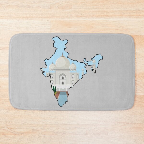 Item preview, India Map with Taj Mahal – Cultural Heritage Art designed and sold by mashmosh.