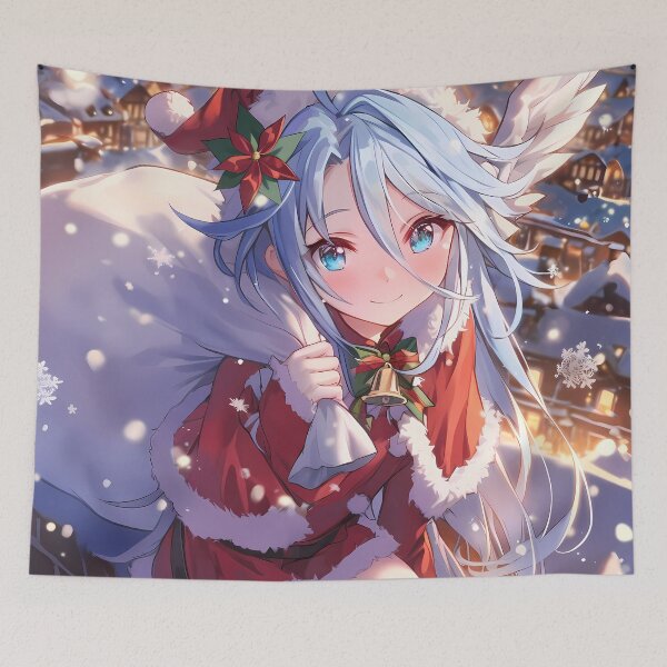 Item preview, Shefi Princess Connect Christmas Winter Fantasy Santa Claus Night Anime Girl Town designed and sold by Raslbazola.