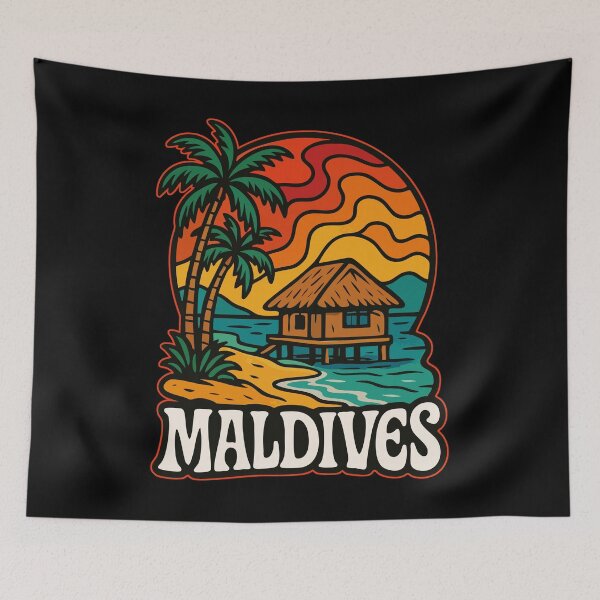 Item preview, Maldives Beach Trippy Art Travel designed and sold by TomFrontierArt.