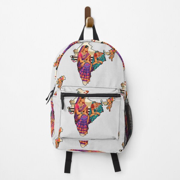 Item preview, India Map with Traditional Women – Cultural Art Tee designed and sold by mashmosh.