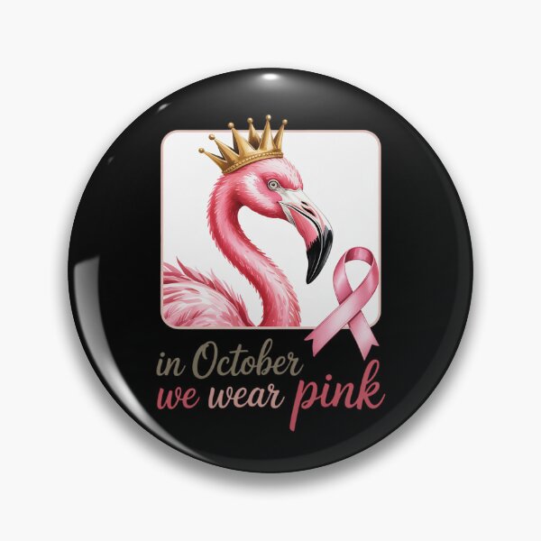 Item preview, Bra In October We Wear Pink Flamingo Breast Cancer Halloween designed and sold by DetroitMug.