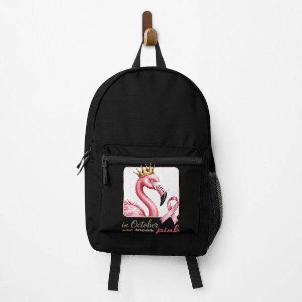 Item preview, Bra In October We Wear Pink Flamingo Breast Cancer Halloween designed and sold by DetroitMug.