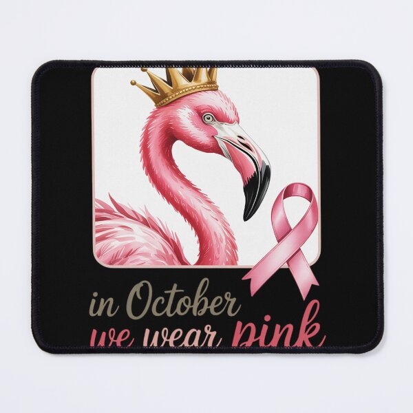 Item preview, Bra In October We Wear Pink Flamingo Breast Cancer Halloween designed and sold by DetroitMug.