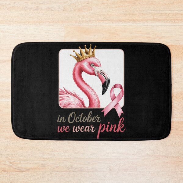 Item preview, Bra In October We Wear Pink Flamingo Breast Cancer Halloween designed and sold by DetroitMug.