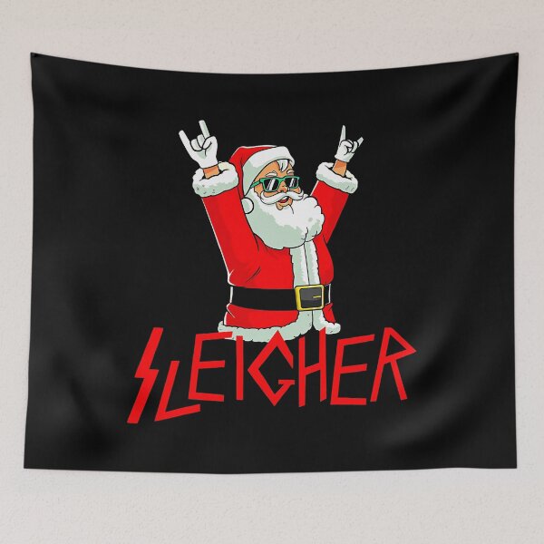 Item preview, Sleigher Funny Christmas Heavy Metal Music designed and sold by peggycantu.