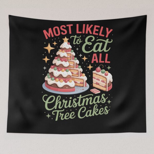 Item preview, Likely Eat The To Vintage Cakes Funny Most All Tree Christmas Retro Classic designed and sold by MediarMedic.