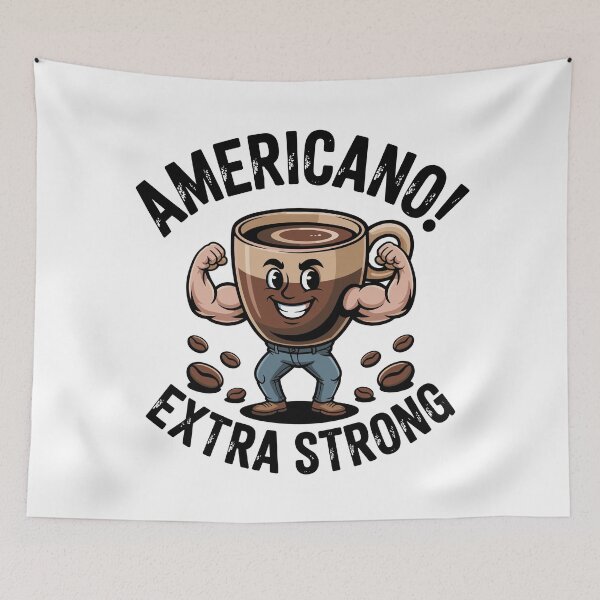 Item preview, Americano! Extra Strong – Muscled-Up Coffee Cup designed and sold by JPees.