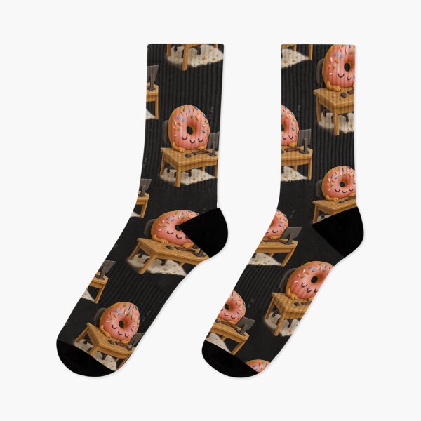 Item preview, Cute Sleepy Donut At A Messy Desk | Kawaii Funny Office Humor Gift Art designed and sold by Moons Studio.