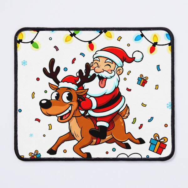 Item preview, Santa Riding Reindeer – “Merry X’mas” Whimsical Holiday Adventure Design designed and sold by meesub.