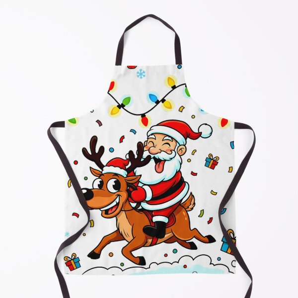 Item preview, Santa Riding Reindeer – “Merry X’mas” Whimsical Holiday Adventure Design designed and sold by meesub.