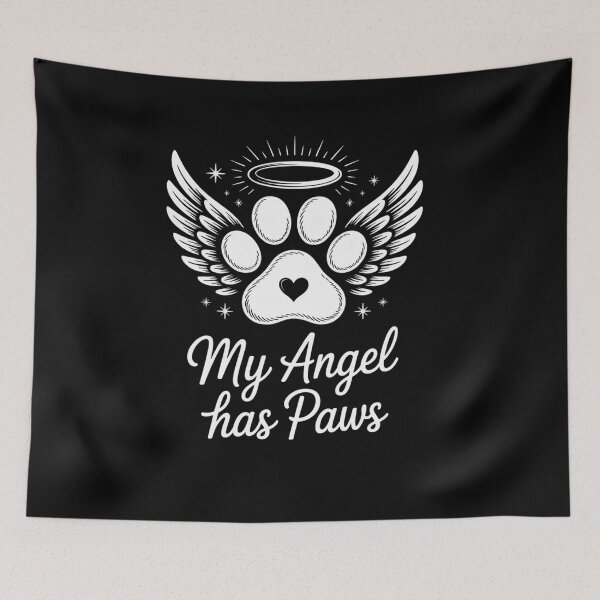 Item preview, My Angel Has Paws Pet Memorial Cat Dog Dad Mom Tank Top designed and sold by TiredPack.