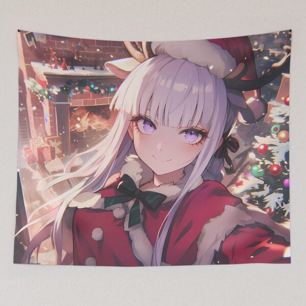 Item preview, Christmas Kyoko Kirigiri Danganronpa Anime Girl Holiday Winter Festive Charm designed and sold by Raslbazola.