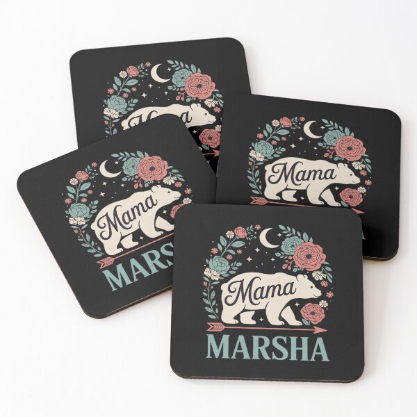 Item preview, Marsha Name Floral Personalized Mama Bear designed and sold by RsFilsingerArt.
