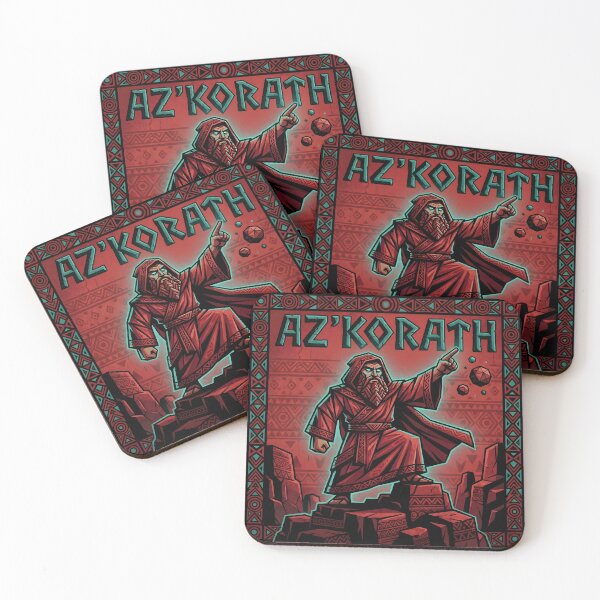 Item preview, Fantasy Wizard Poster – Az’korath Mystic Art for Gamers & Decor designed and sold by AbstractAuraArt.