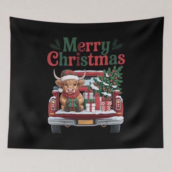 Item preview, Merry Christmas Scottish Highland Cow Xmas Farm Animal Lover designed and sold by milanforbes.