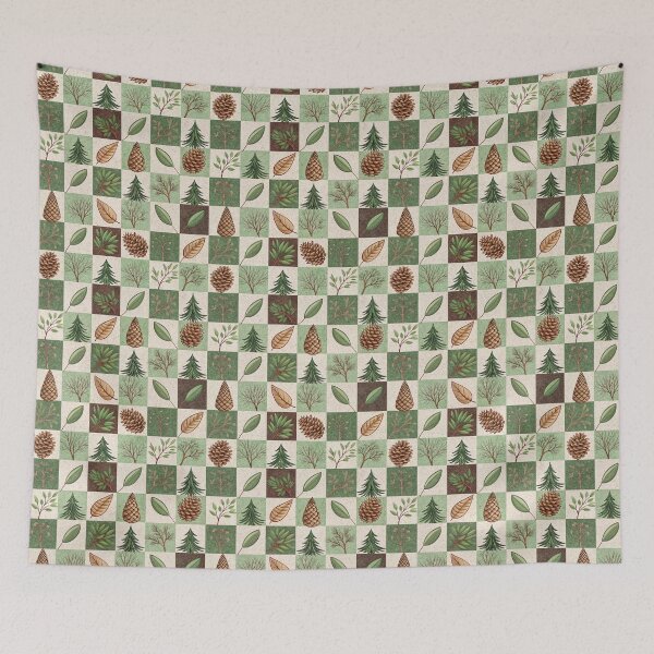 Item preview, Exquisite Christmas design with a checkered pattern designed and sold by Merrylands Artshop.
